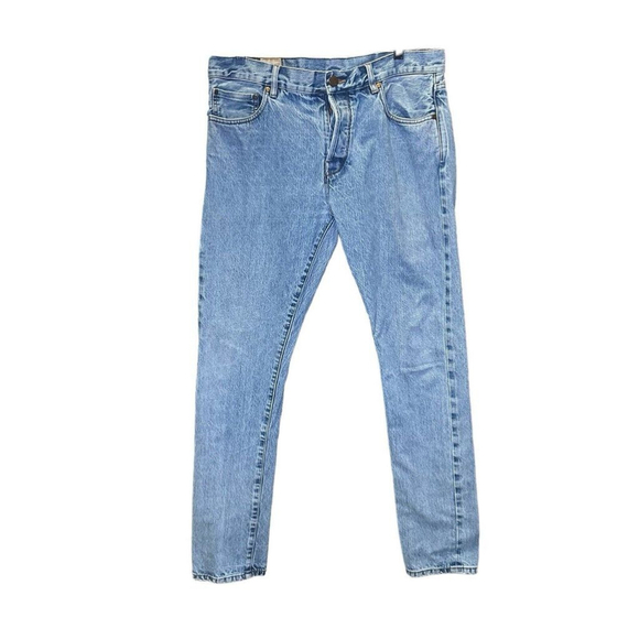 Han Kjobenhavn Blue Selvedge Selvage Denim Jeans Medium Wash 34x33 Tapered Leg - Picture 1 of 8